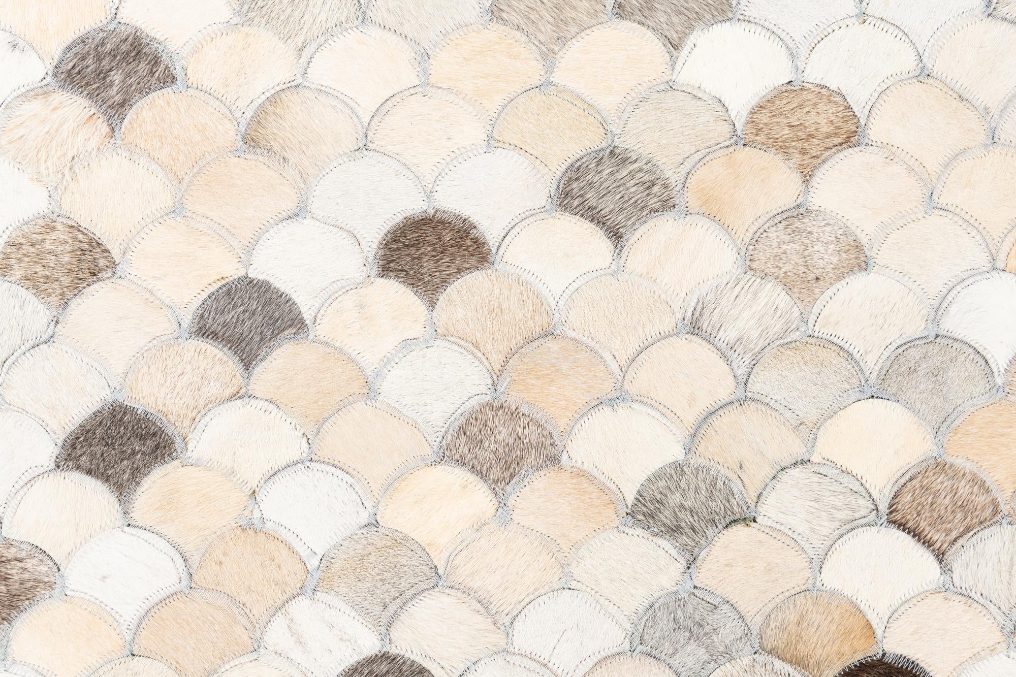 5' 1 x 8' Cowhide Leather Rug