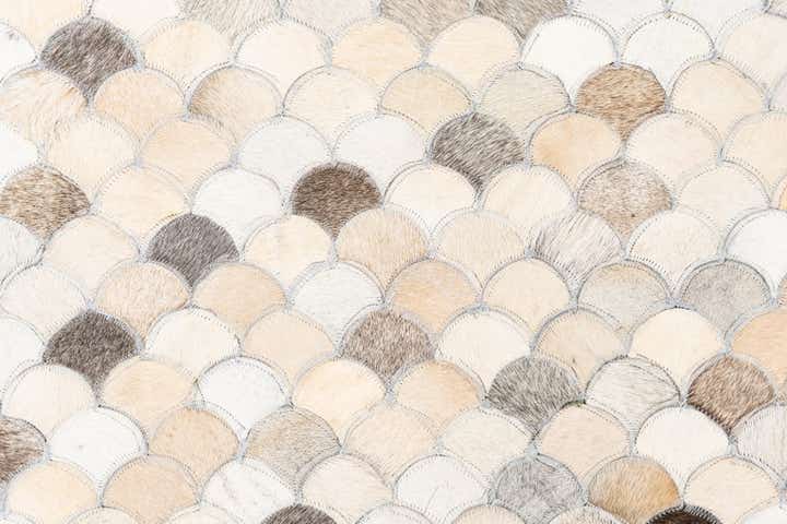 5' 1 x 8' Cowhide Leather Rug