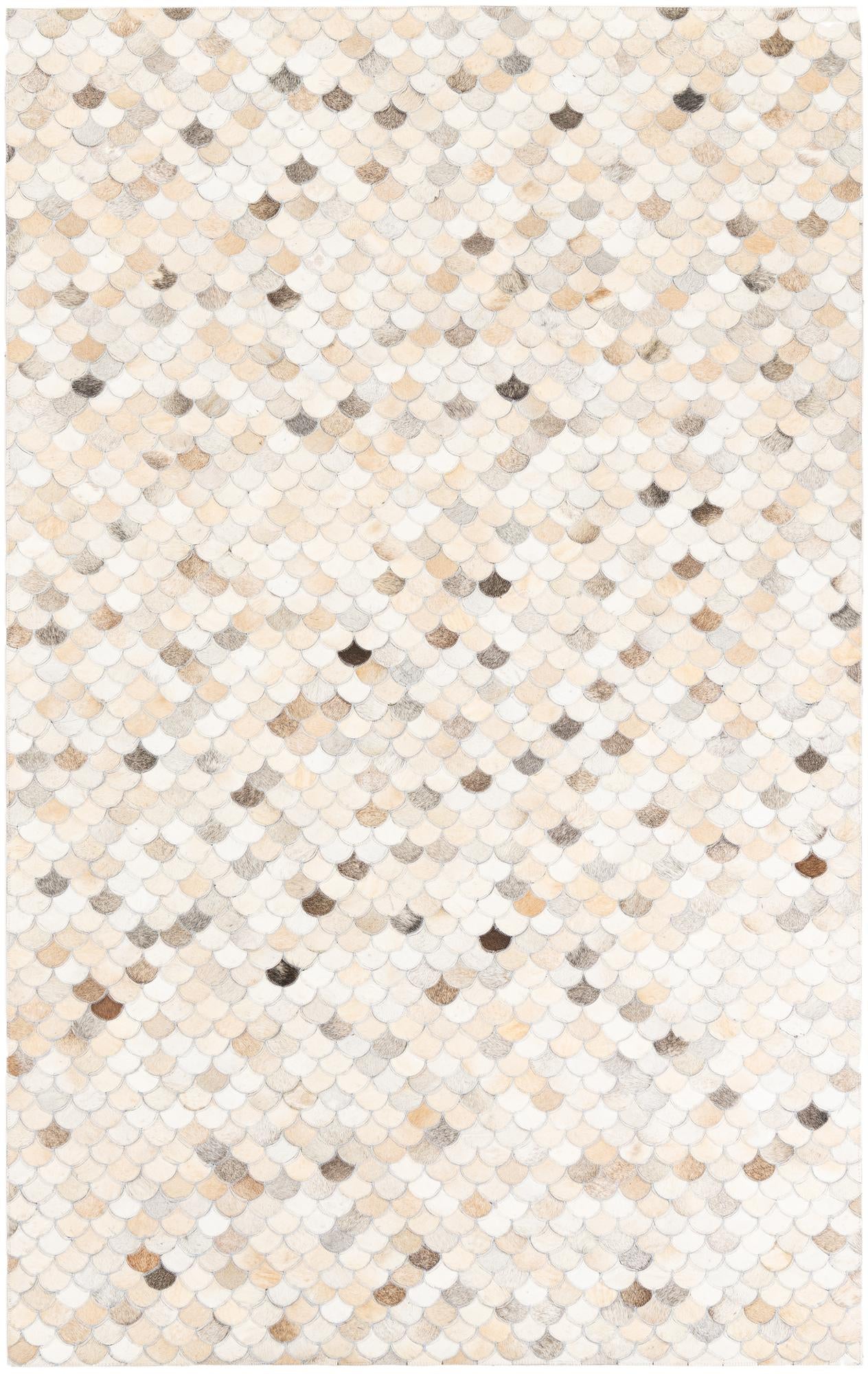 5' 1 x 8' Cowhide Leather Rug