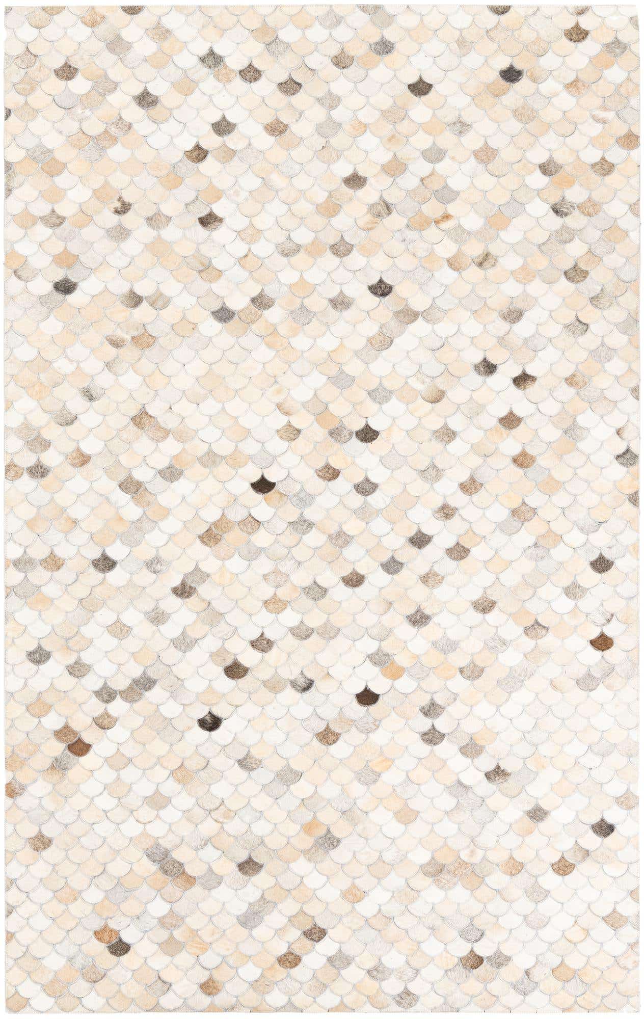 5' 1 x 8' Cowhide Leather Rug