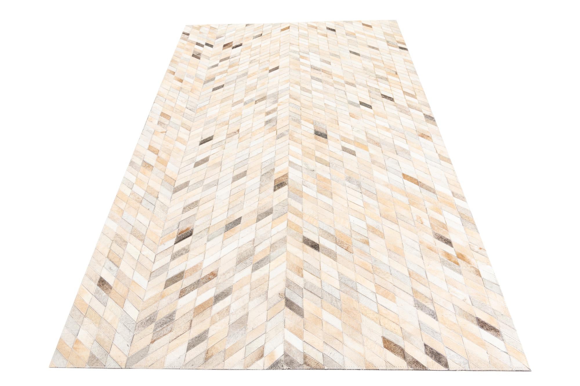 5' x 8' Cowhide Leather Rug