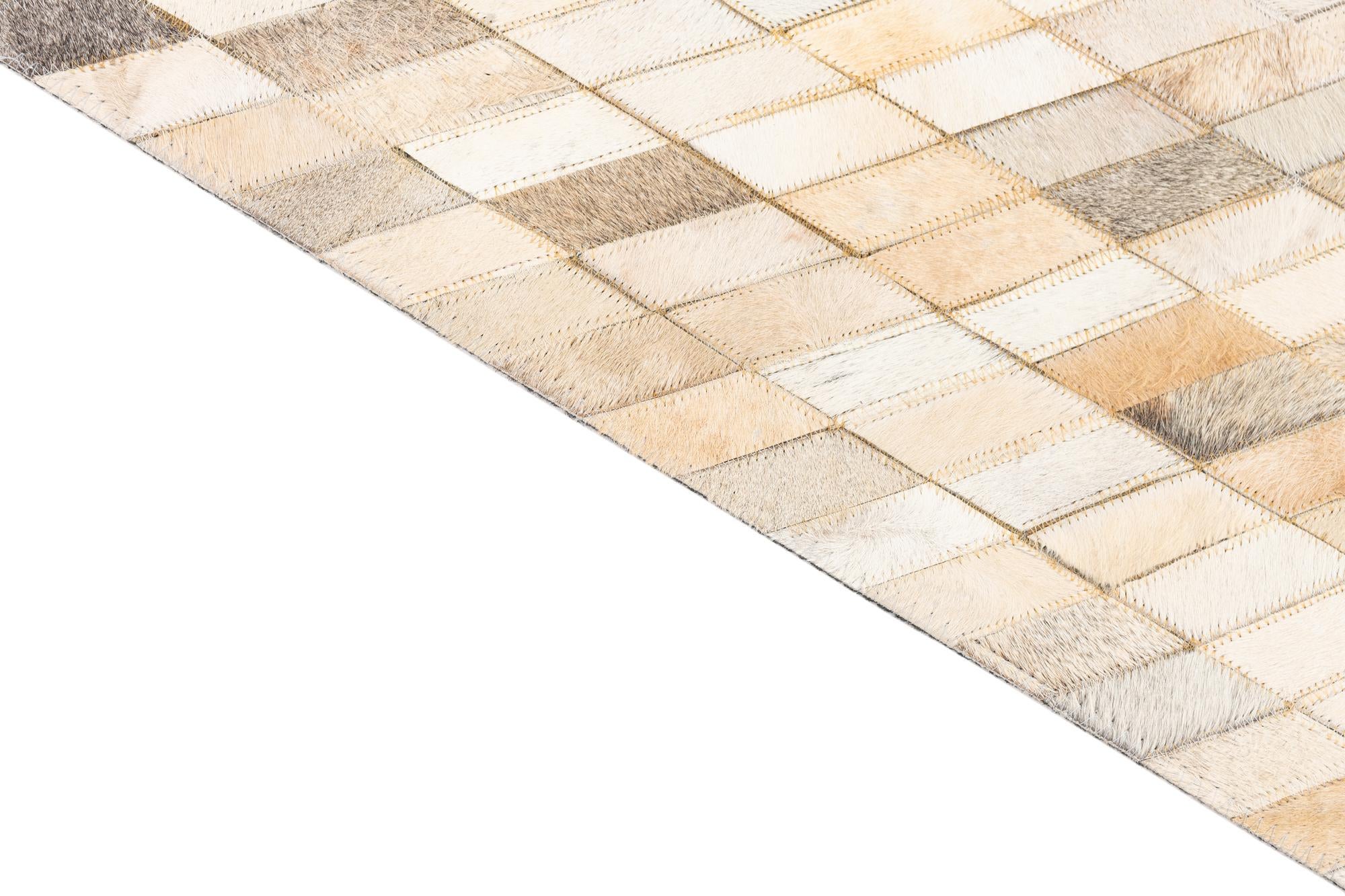 5' x 8' Cowhide Leather Rug