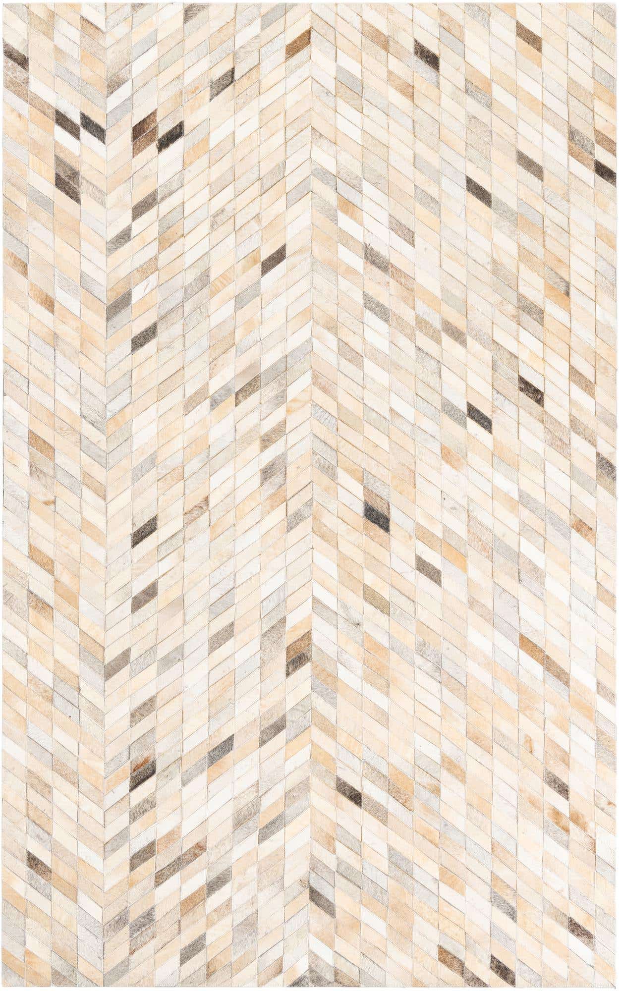 5' x 8' Cowhide Leather Rug