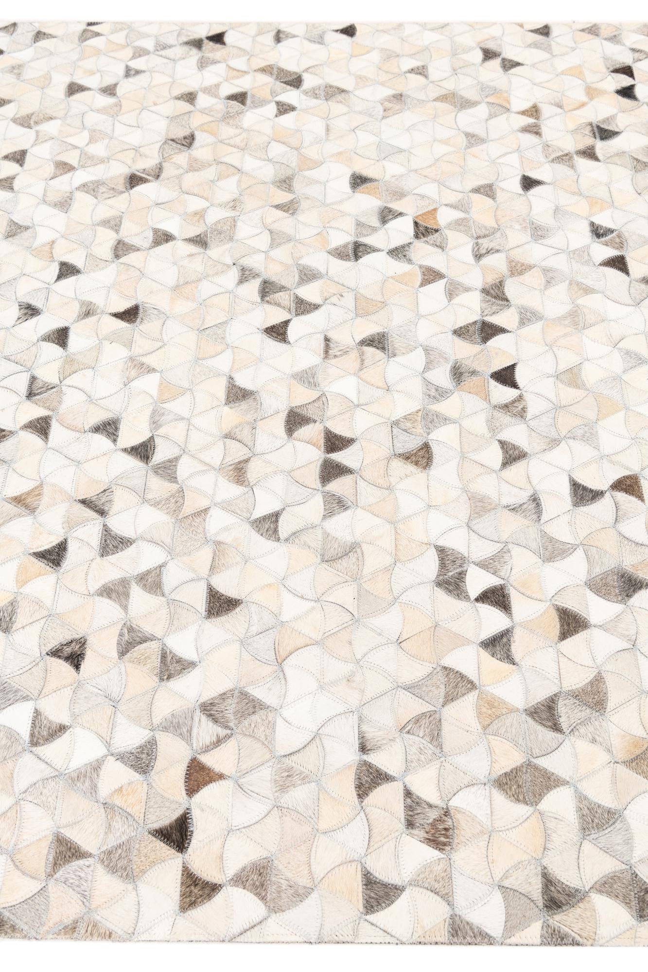 5' x 8' Cowhide Leather Rug