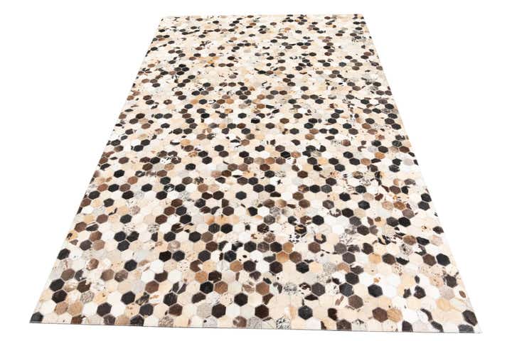 5' 1 x 7' 10 Cowhide Leather Rug