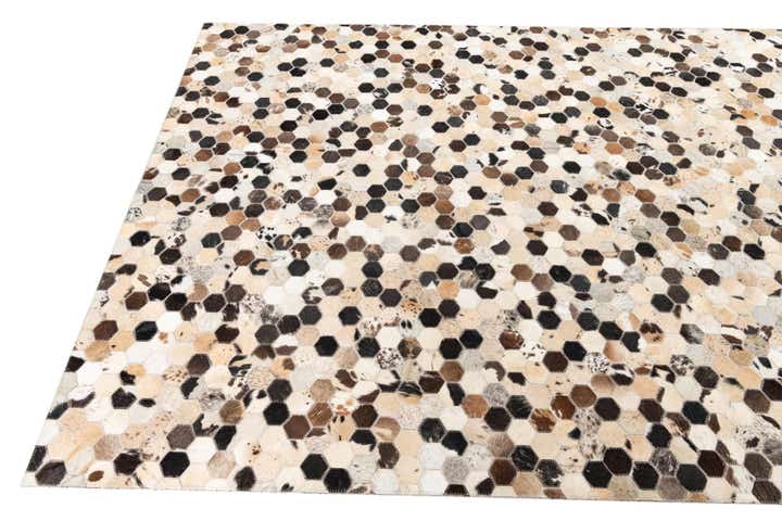 5' 1 x 7' 10 Cowhide Leather Rug