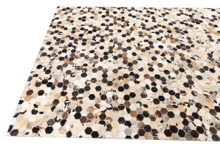 Detail image of 5' 1 x 7' 10 Cowhide Leather Rug
