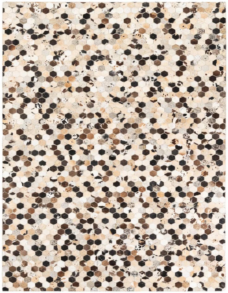 Detail image of 5' 1 x 7' 10 Cowhide Leather Rug