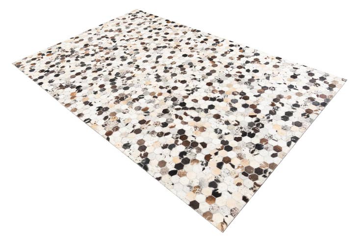 Detail image of 5' 1 x 8' Cowhide Leather Rug