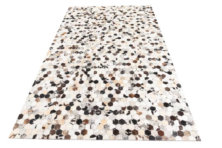 Detail image of 5' 1 x 8' Cowhide Leather Rug