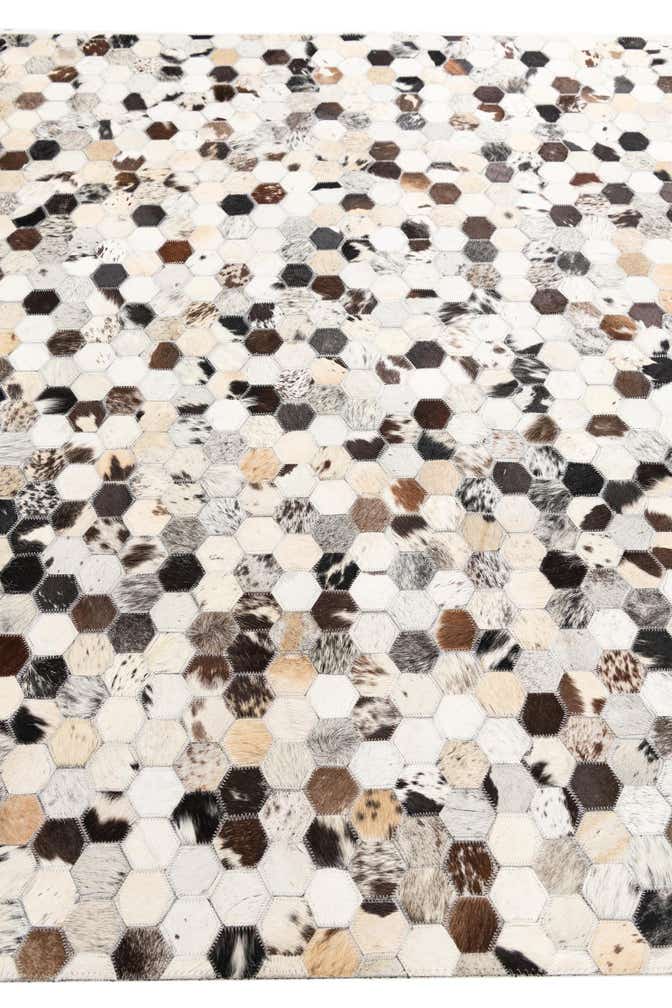 5' 1 x 8' Cowhide Leather Rug