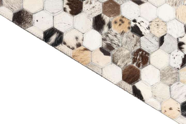 5' 1 x 8' Cowhide Leather Rug