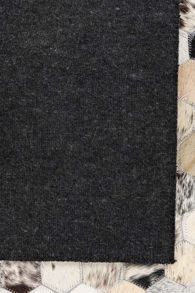 5' 1 x 8' Cowhide Leather Rug