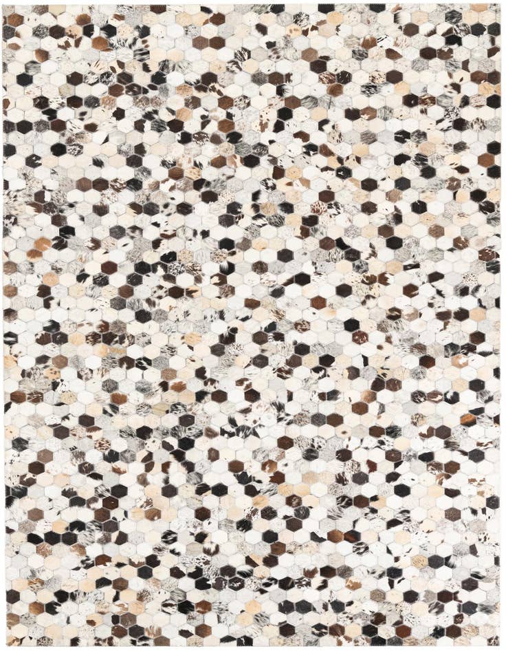 Detail image of 5' 1 x 8' Cowhide Leather Rug
