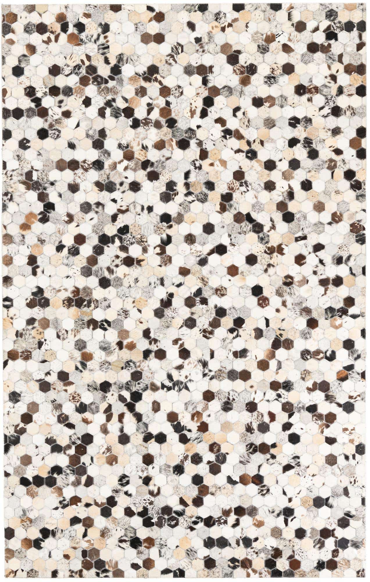 5' 1 x 8' Cowhide Leather Rug