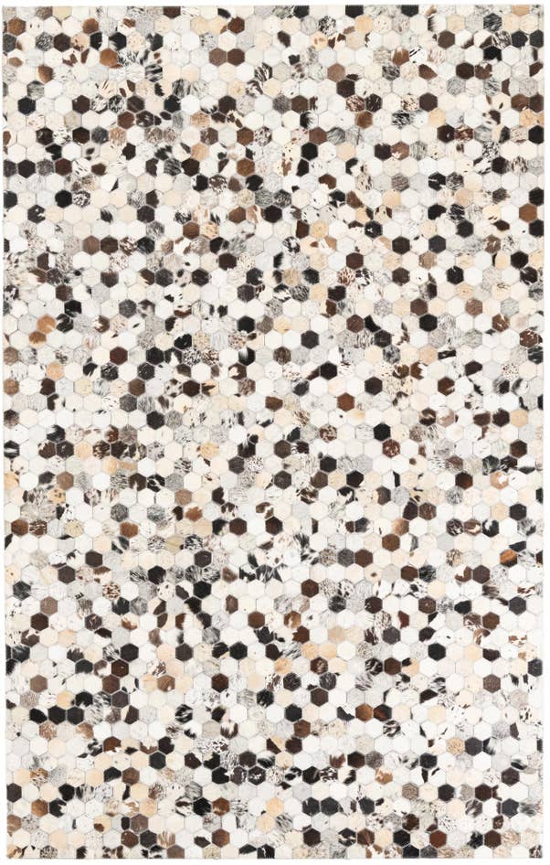 Detail image of 5' 1 x 8' Cowhide Leather Rug