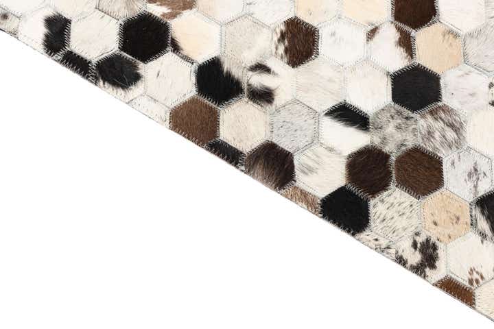 5' x 8' Cowhide Leather Rug