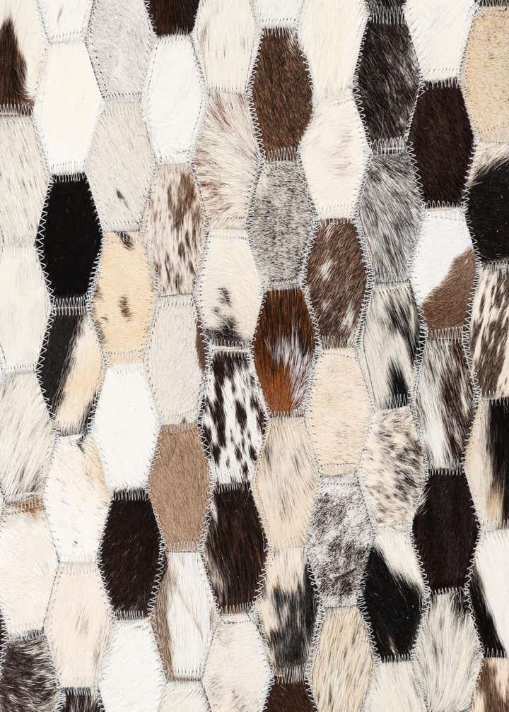 5' x 8' Cowhide Leather Rug