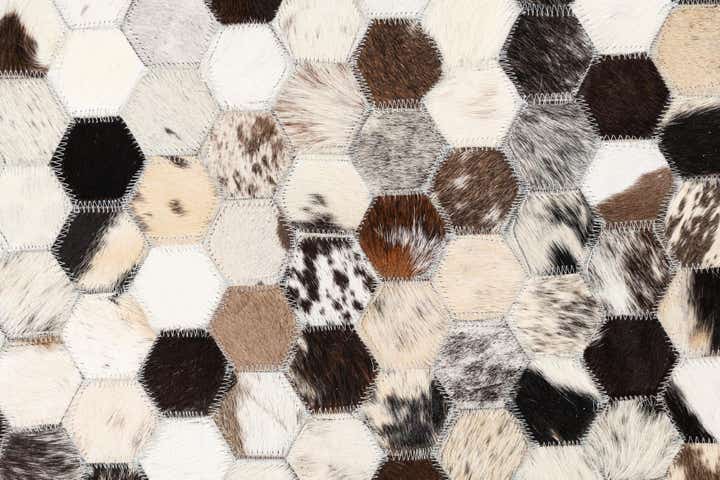 5' x 8' Cowhide Leather Rug
