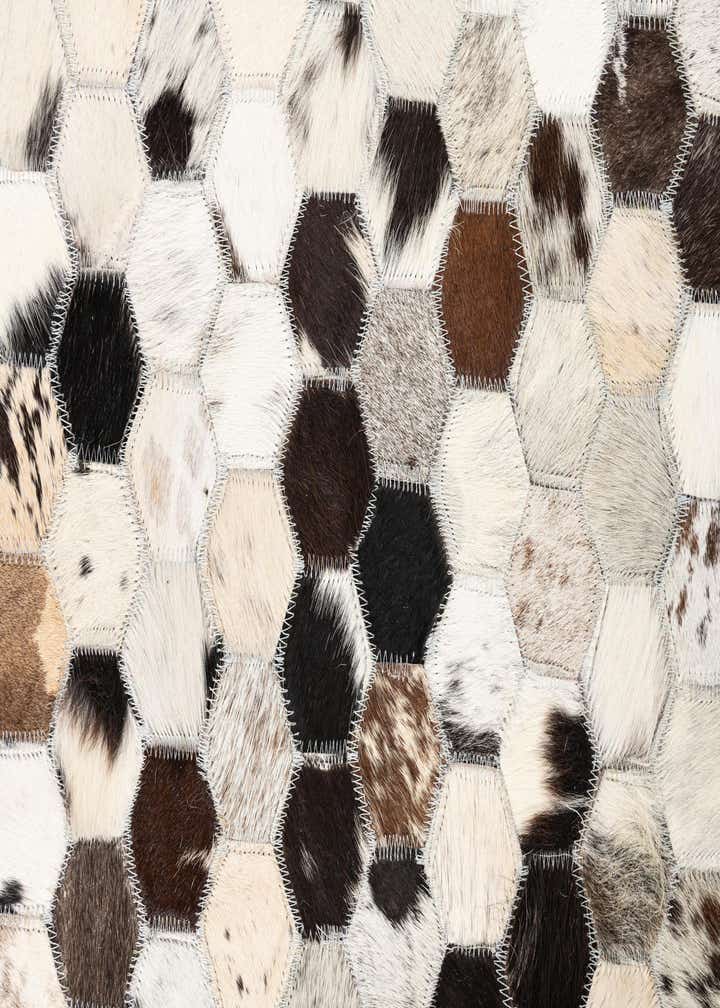 5' x 8' Cowhide Leather Rug