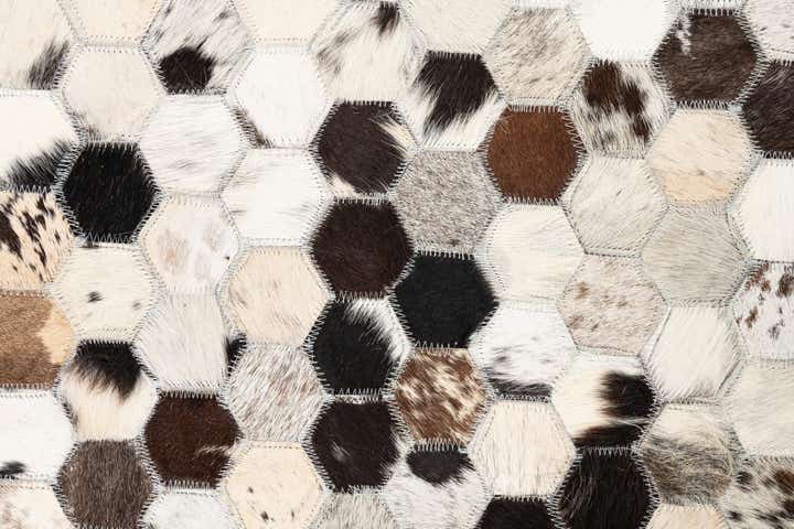 5' x 8' Cowhide Leather Rug
