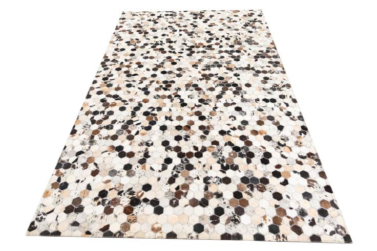 Detail image of 5' 1 x 8' Cowhide Leather Rug