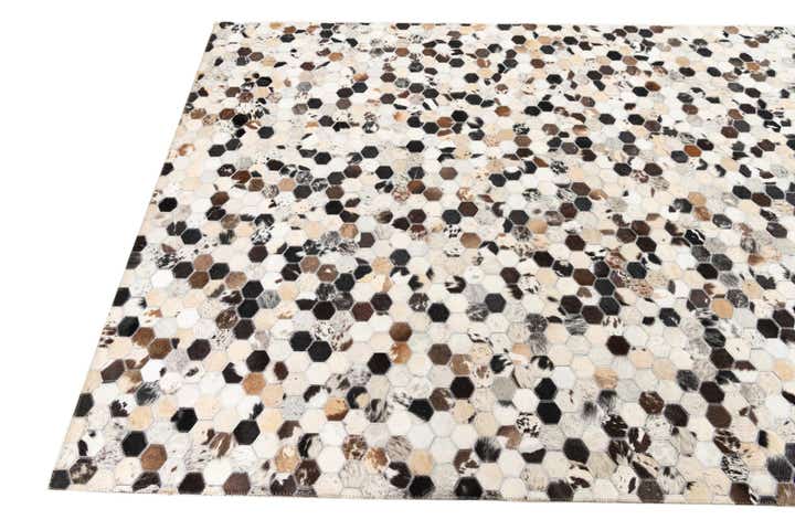 5' 1 x 8' Cowhide Leather Rug