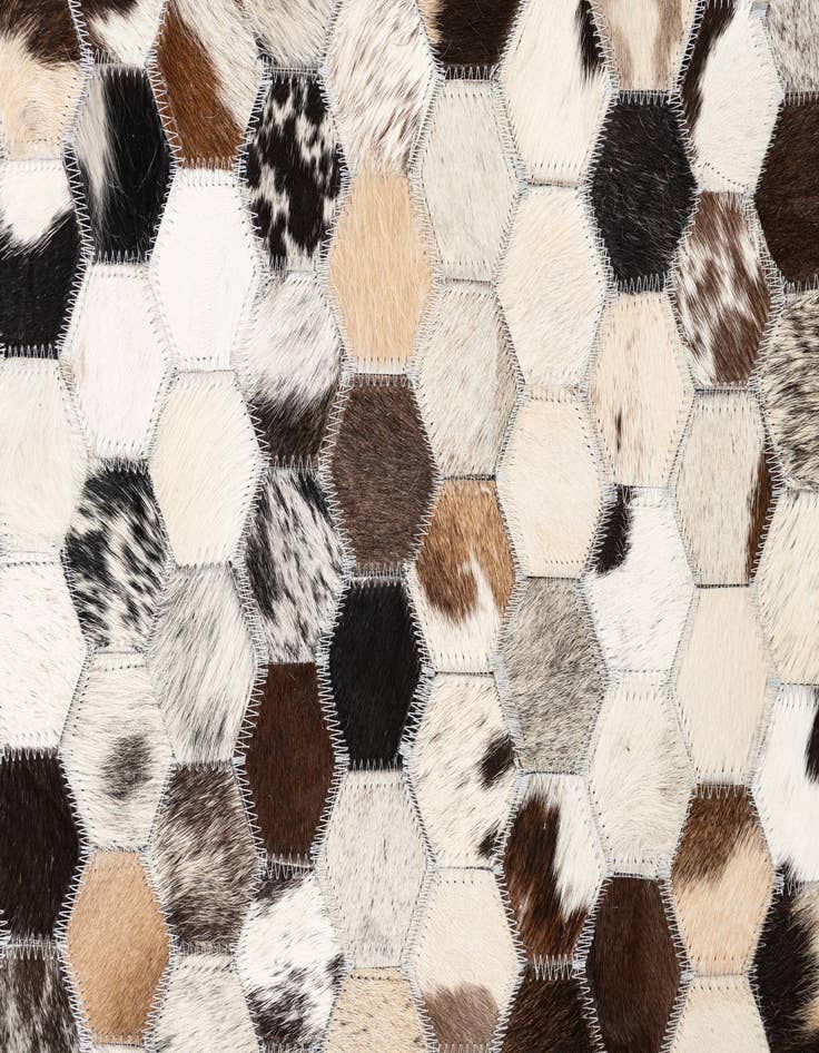 Detail image of 5' 1 x 8' Cowhide Leather Rug