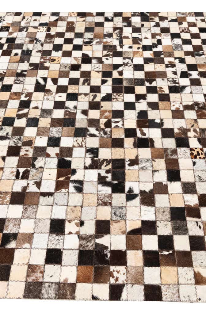 5' 1 x 8' 1 Cowhide Leather Rug