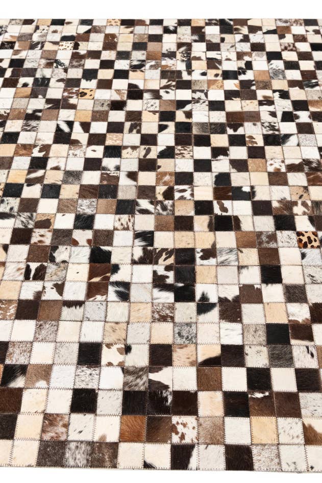 Detail image of 5' 1 x 8' 1 Cowhide Leather Rug