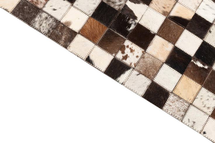 Detail image of 5' 1 x 8' 1 Cowhide Leather Rug