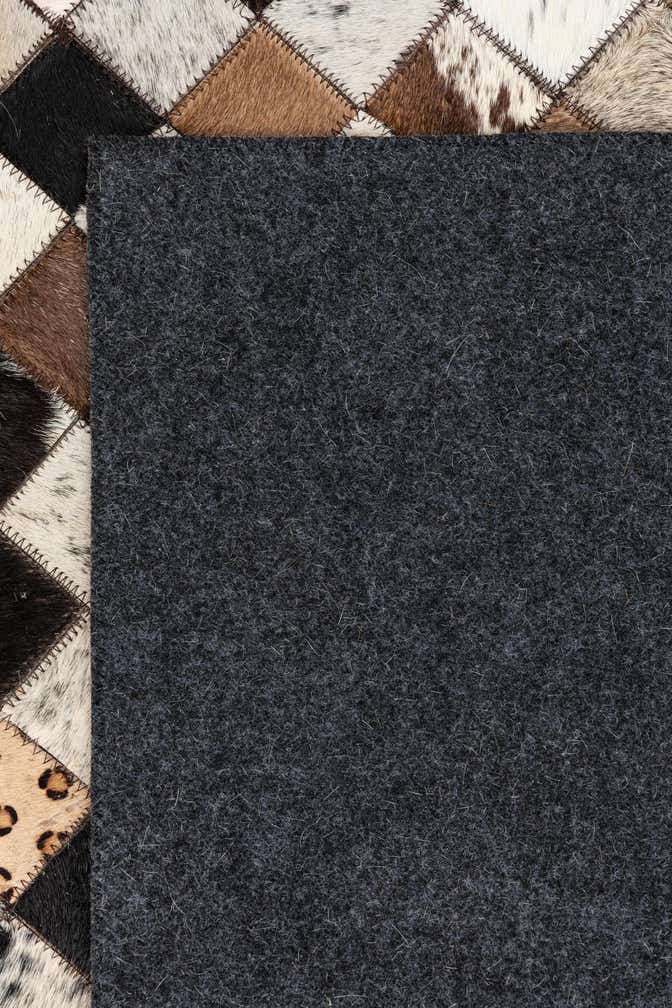 5' 1 x 8' 1 Cowhide Leather Rug