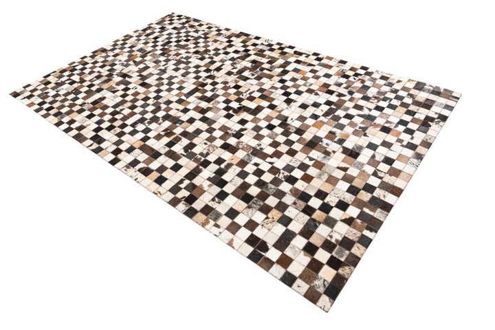 5' 1 x 8' 2 Cowhide Leather Rug