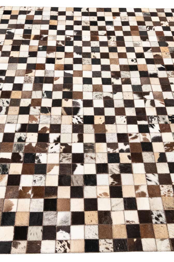 5' 1 x 8' 2 Cowhide Leather Rug