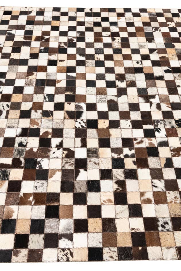 Detail image of 5' 1 x 8' 2 Cowhide Leather Rug