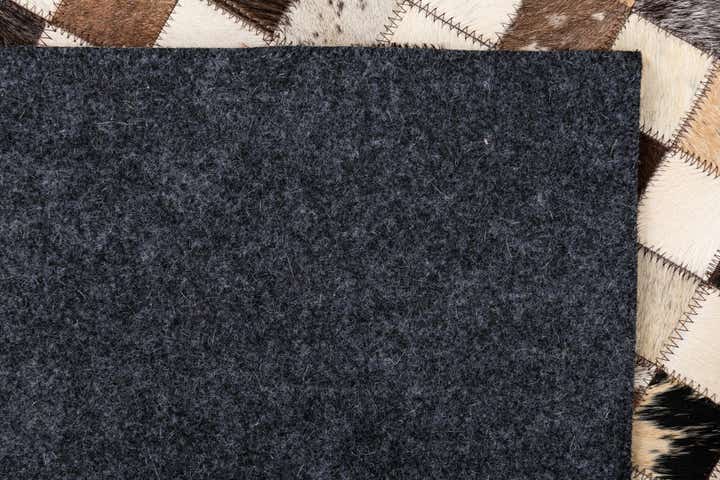 5' 1 x 8' 2 Cowhide Leather Rug