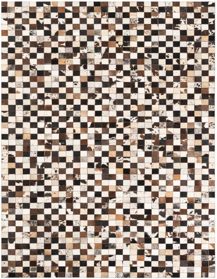 Detail image of 5' 1 x 8' 2 Cowhide Leather Rug