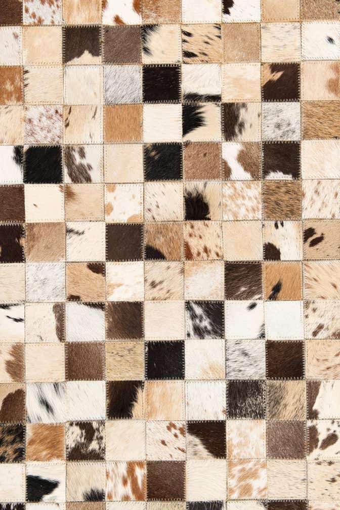 5' x 8' Cowhide Leather Rug