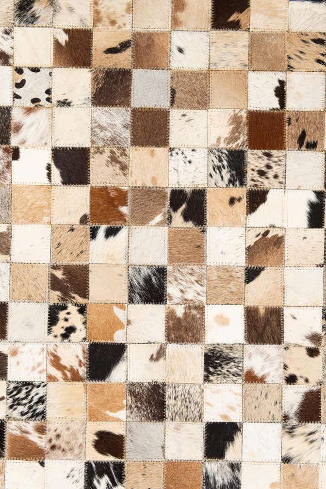 5' x 8' Cowhide Leather Rug