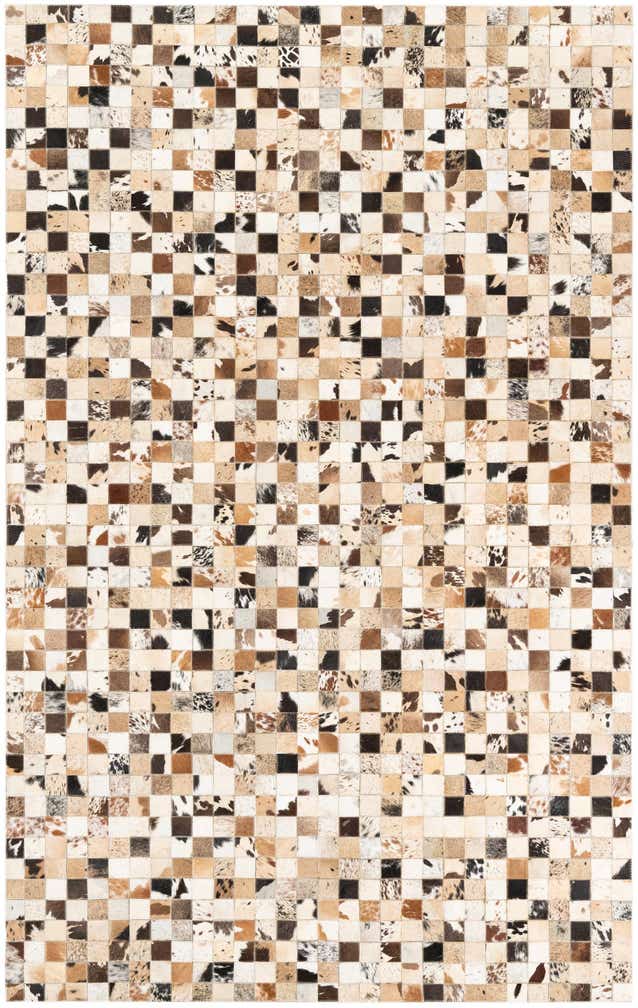 5' x 8' Cowhide Leather Rug