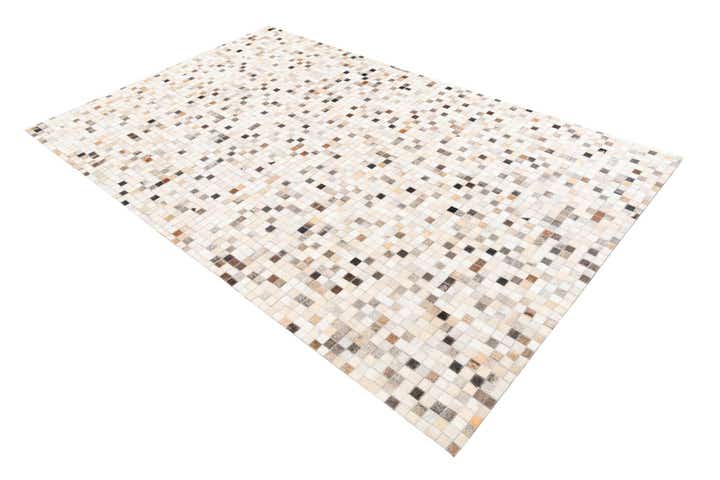 5' 1 x 8' 1 Cowhide Leather Rug