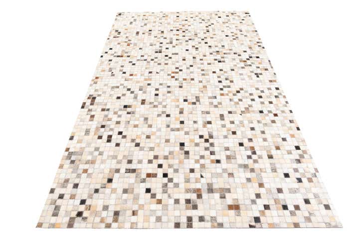 5' 1 x 8' 1 Cowhide Leather Rug