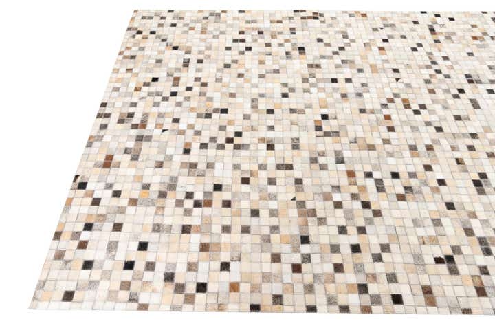 5' 1 x 8' 1 Cowhide Leather Rug