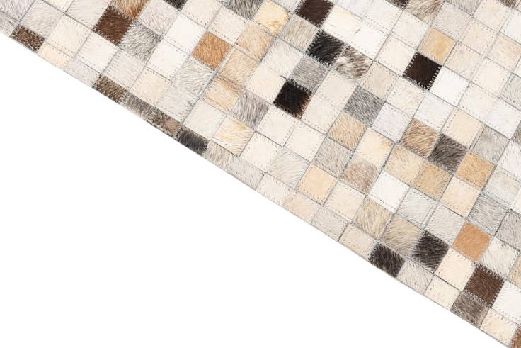 Detail image of 5' 1 x 8' 1 Cowhide Leather Rug