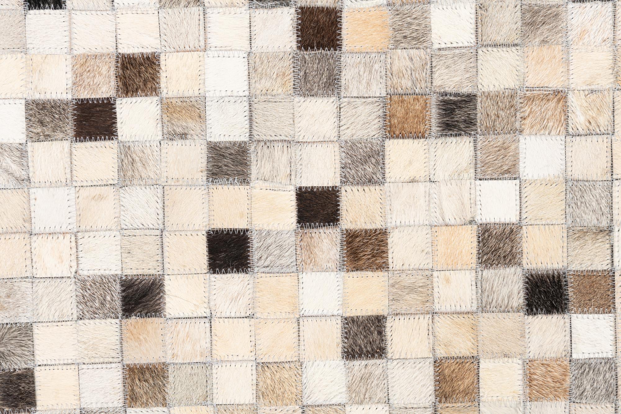 5' 1 x 8' 1 Cowhide Leather Rug