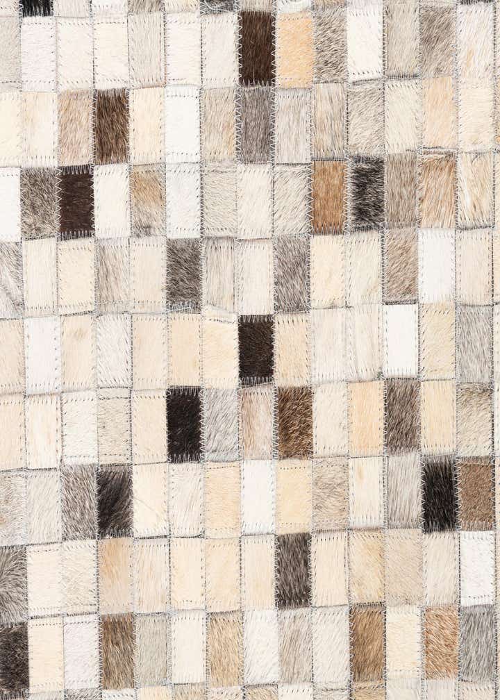 5' 1 x 8' 1 Cowhide Leather Rug