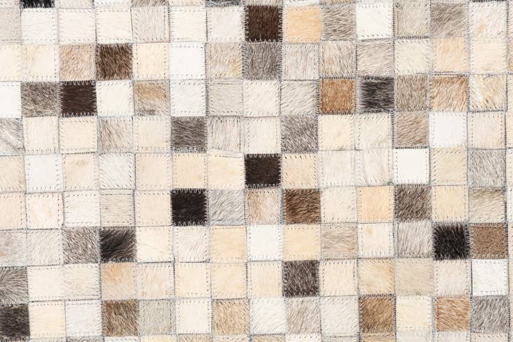 Detail image of 5' 1 x 8' 1 Cowhide Leather Rug