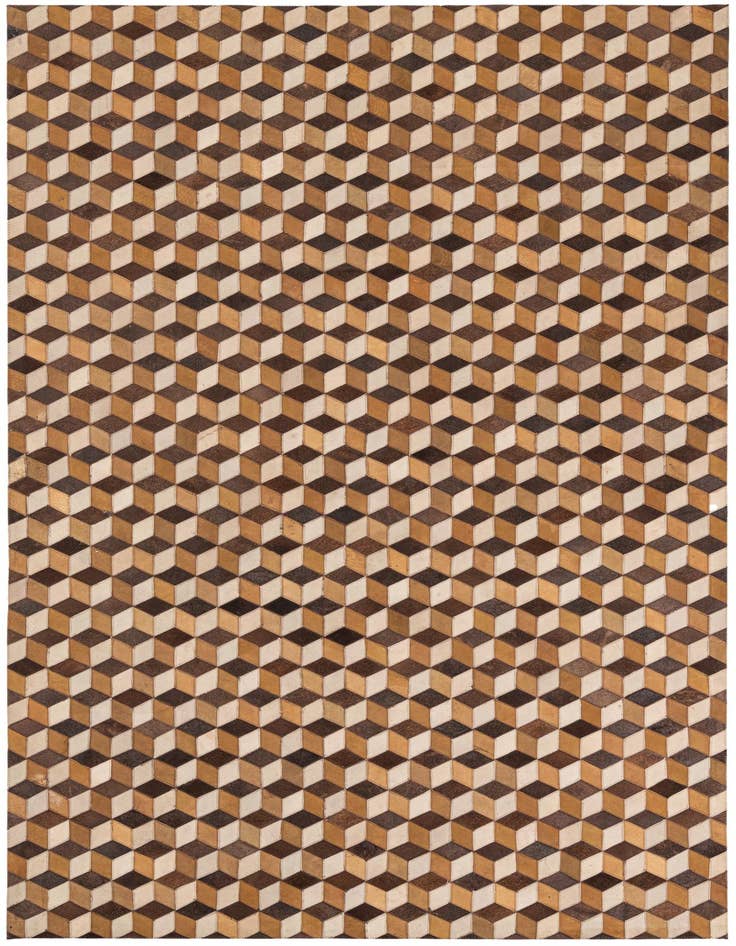 Detail image of 5' 1 x 8' Cowhide Leather Rug