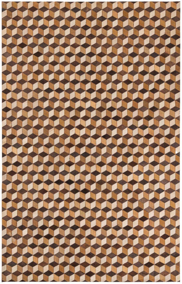 Detail image of 5' 1 x 8' Cowhide Leather Rug