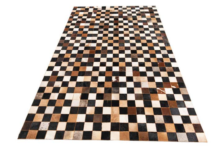 5' x 8' Cowhide Leather Rug